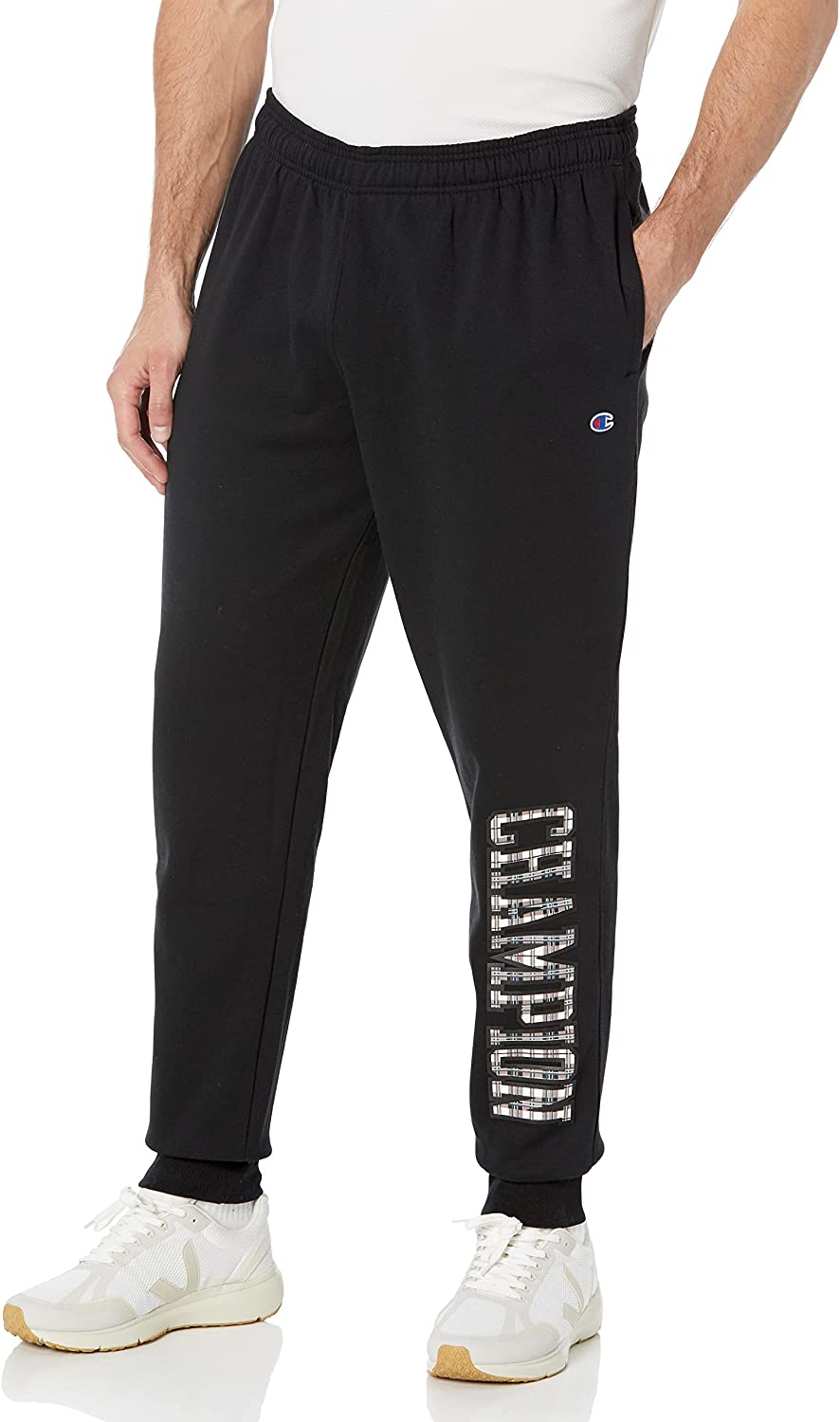 Black Faux Plaid Champion