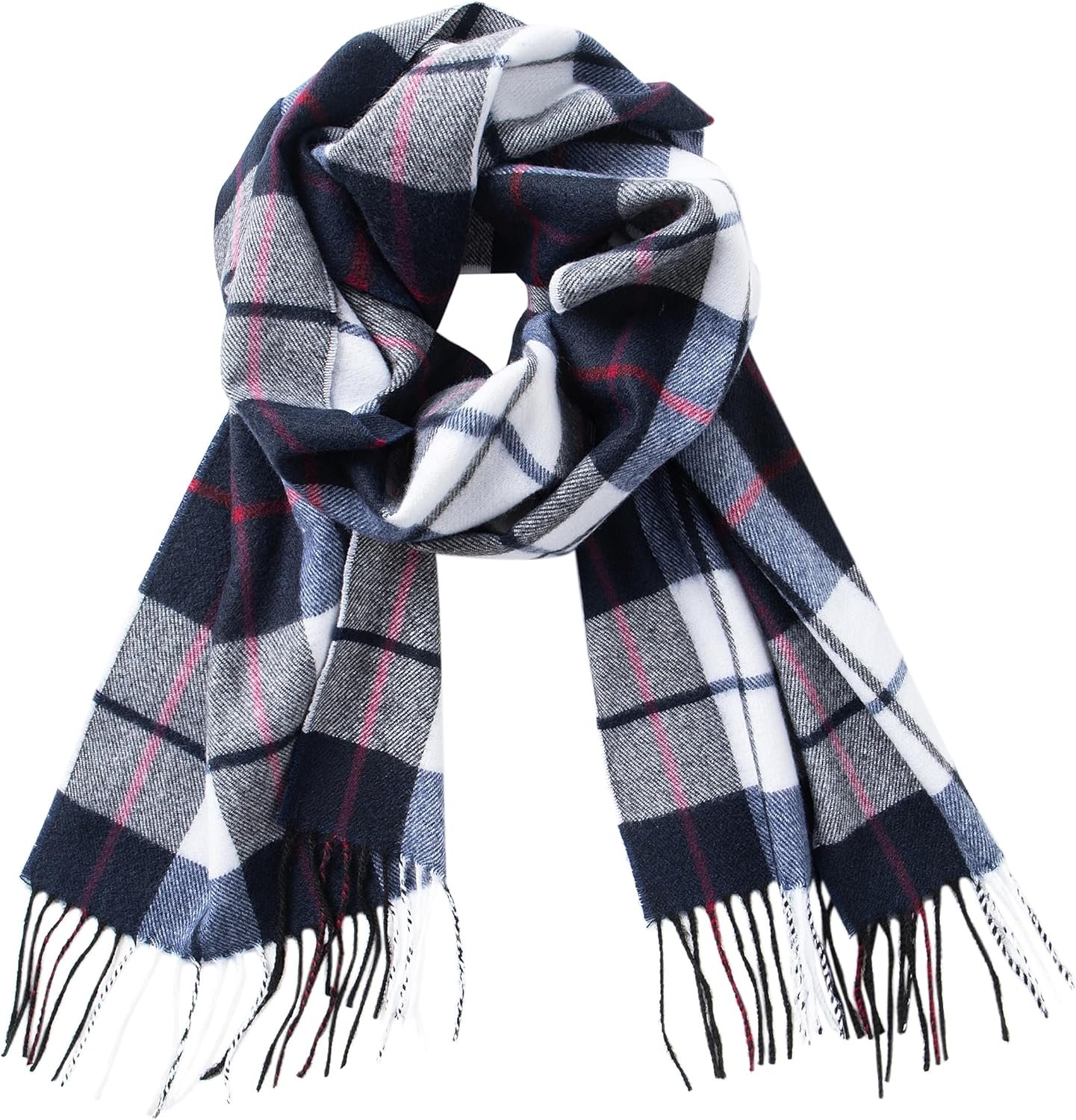 Navy White Tartan